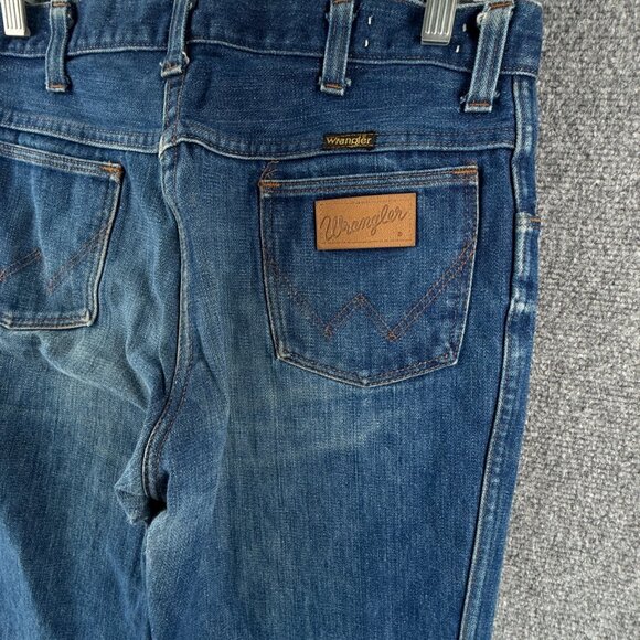 VTG Wrangler Bluebell Flare Bell Bottom Blue Bell Denim Jeans Cotton ACTL 32X34 - Picture 13 of 16